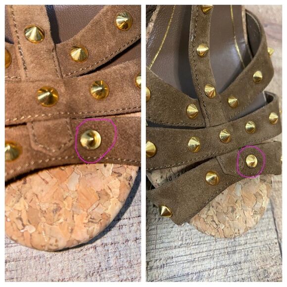 Gucci Women's Jacquelyne Studs Suede Platform Sandal - Picture 15 of 16